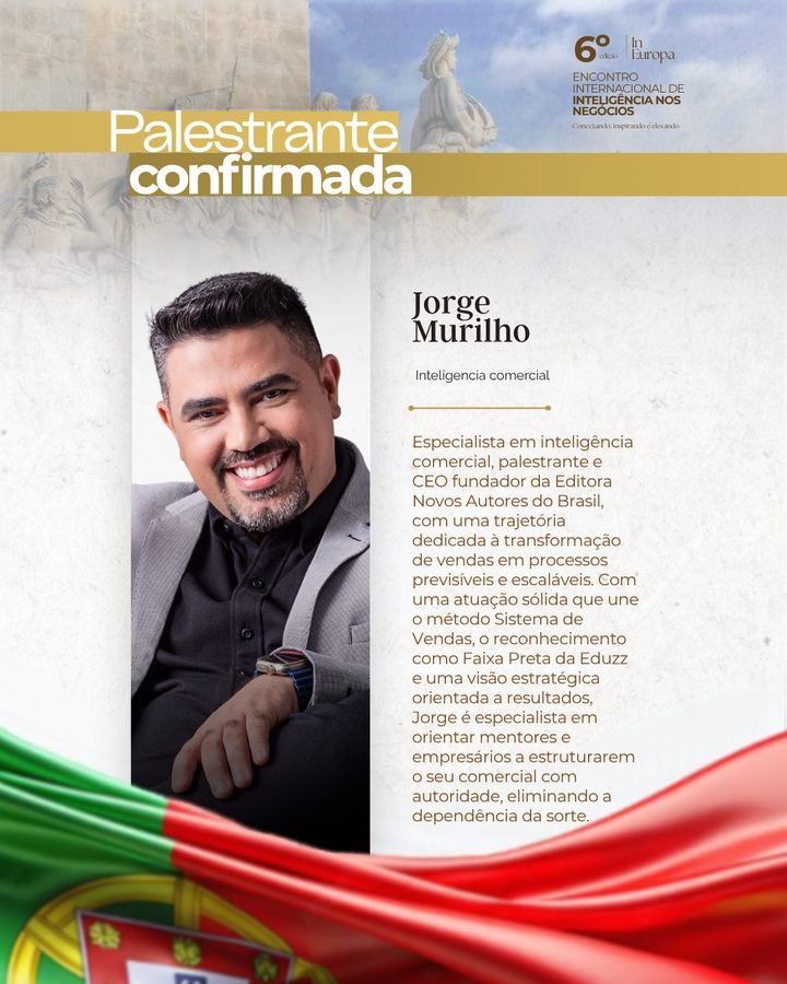Jorge Murilho, palestrante confirmado: Inteligência Comercial